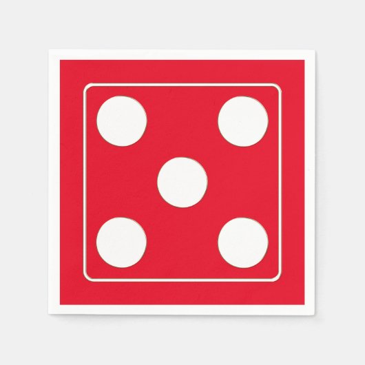 DICE-nummers witte pitten 5 + uw ruggengraat. Servet (Voorkant)