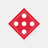 DICE-nummers witte pitten 5 + uw ruggengraat. Servet (Hoek)