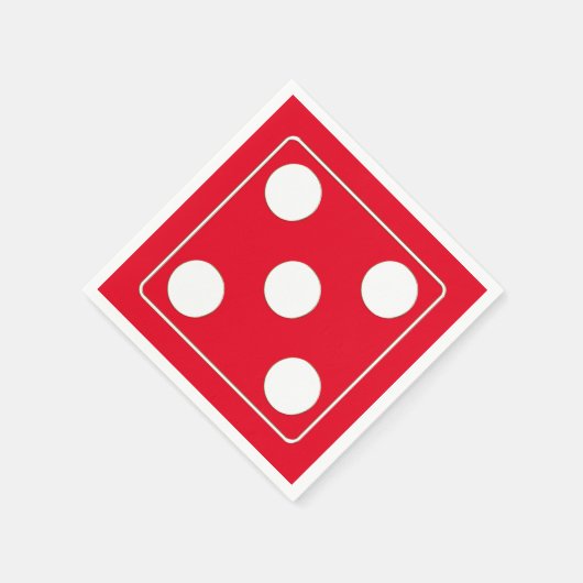 DICE-nummers witte pitten 5 + uw ruggengraat. Servet (Hoek)