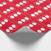 DICE-nummers witte pitten 6 + uw ruggengraat. Cadeaupapier (Hoek)