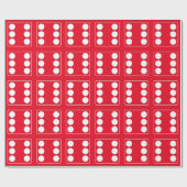 DICE-nummers witte pitten 6 + uw ruggengraat. Cadeaupapier (Vlak)