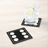 DICE-nummers witte pitten 6 + uw ruggengraat. Kartonnen Onderzetters (Insitu)