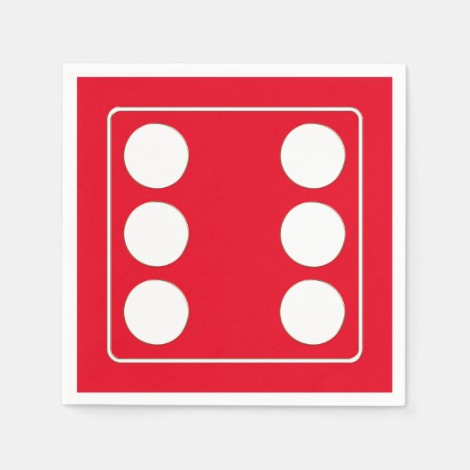 DICE-nummers witte pitten 6 + uw ruggengraat. Servetten (Voorkant)