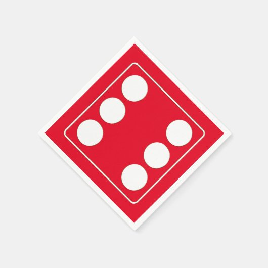 DICE-nummers witte pitten 6 + uw ruggengraat. Servetten (Hoek)