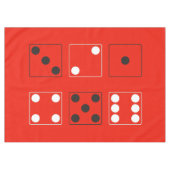 DICE-nummers zwarte witte mix + uw rug. Tafelkleed (Voorkant (Horizontaal))