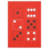 DICE-nummers zwarte witte mix + uw rug. Tafelkleed (Voorkant)