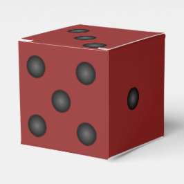 Dice of Die Red Bunco Vegas Party Favor Box Bedankdoosjes