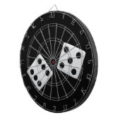Dice on Black Dart Board Dartbord (Voorkant Rechts)