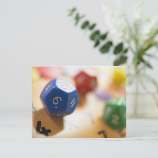 Dice on wiskunde game briefkaart (Staand voorkant)