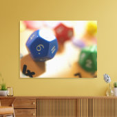 Dice on wiskunde game canvas afdruk (Insitu (Woonkamer))