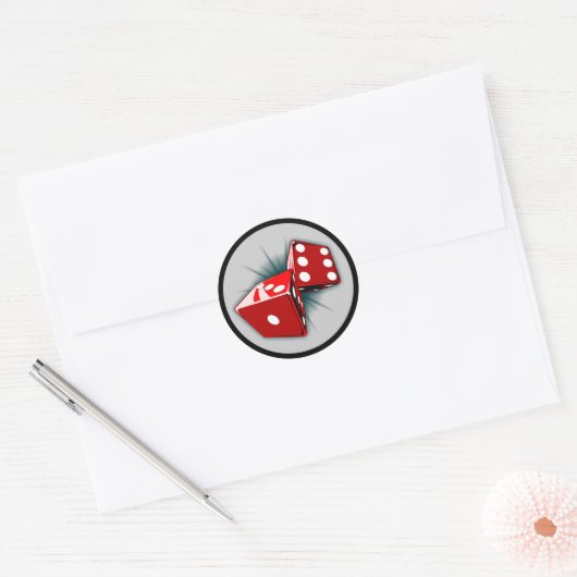 Dice Pair Ronde Sticker (Envelop)