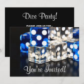 Dice Party Invitation Kaart (Voorkant / Achterkant)