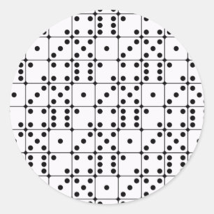 DICE PATTERN RONDE STICKER