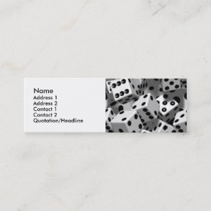 Dice Personal Profile Kaarten Mini Visitekaartje