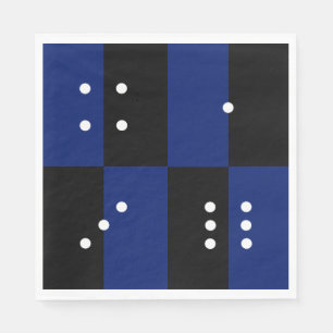Dice polka-puntpatroon/zwart servet