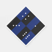 Dice polka-puntpatroon/zwart servet (Hoek)