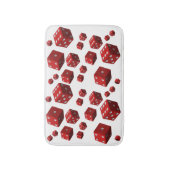 Dice Red douchewc voor hem Badmat (Voorkant Verticaal)