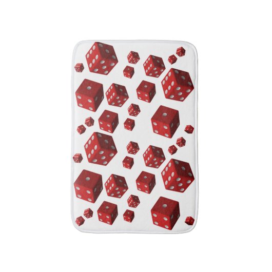 Dice Red douchewc voor hem Badmat (Voorkant Verticaal)