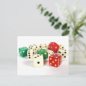 DICE - RED, WHITE and GREEN Briefkaart (Staand voorkant)