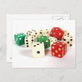 DICE - RED, WHITE and GREEN Briefkaart (Voorkant / Achterkant)