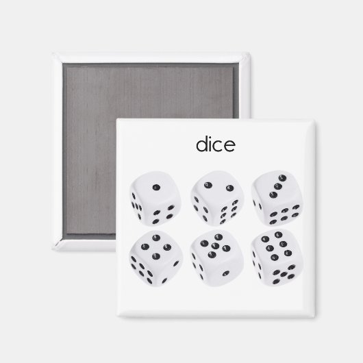 Dice Refkoelkast Magnet (Voorkant / Achterkant)