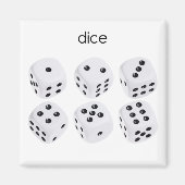 Dice Refkoelkast Magnet (Voorkant)