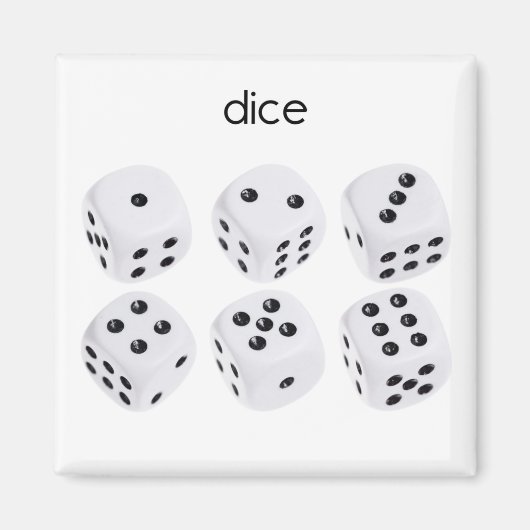 Dice Refkoelkast Magnet (Voorkant)