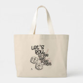 Dice Roll bekijkt wie er het eerste gameontwerp is Grote Tote Bag (Achterkant)