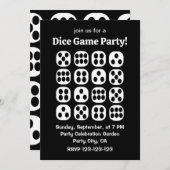 Dice Roll Game Party Kaart (Voorkant / Achterkant)