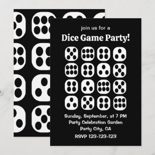 Dice Roll Game Party Kaart
