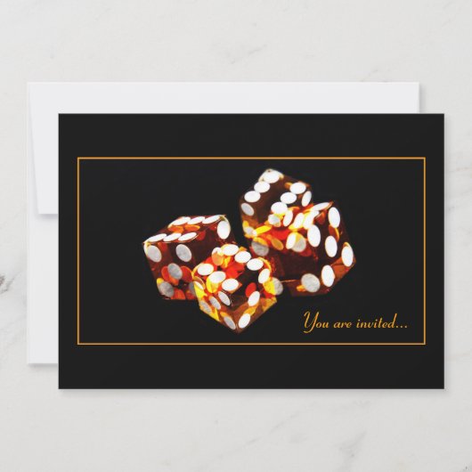 dice roll - luck game night party uitnodiging (Voorkant)