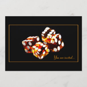 dice roll - luck game night party uitnodiging