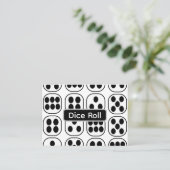 Dice Roll Play spel Visitekaartje (Staand voorkant)