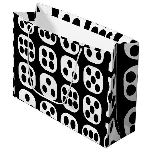 Dice Roll verjaardagsfeestje Groot Cadeauzakje (Voorkant Gekanteld)