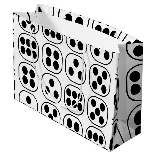 Dice Roll verjaardagsfeestje Groot Cadeauzakje (Achterkant Gekanteld)