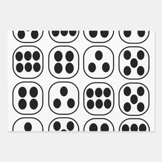 Dice Roll verjaardagsfeestje Inpakpapier Vel (Voorkant)