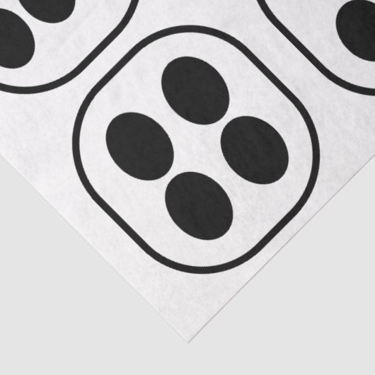 Dice Roll verjaardagsfeestje Tissuepapier (Detail)