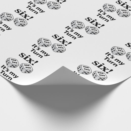 Dice Rolling Six Het is mijn beurt Roll Dice Cadeaupapier (Hoek)