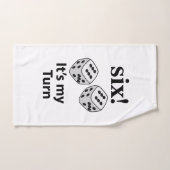 Dice Rolling Six Het is mijn beurt Roll Dice Handdoek (Handdoek)