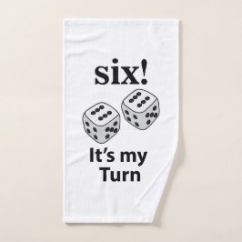Dice Rolling Six Het is mijn beurt Roll Dice Handdoek