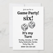 Dice Rolling Six Het is mijn beurt Roll Dice Kaart (Voorkant)