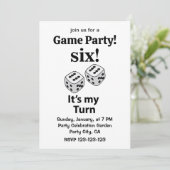 Dice Rolling Six Het is mijn beurt Roll Dice Kaart (Staand voorkant)