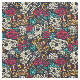 Dice skull roos kroonspel excentriek stof