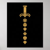 Dice Sword van de Paladin Tabletop RPG Poster (Voorkant)