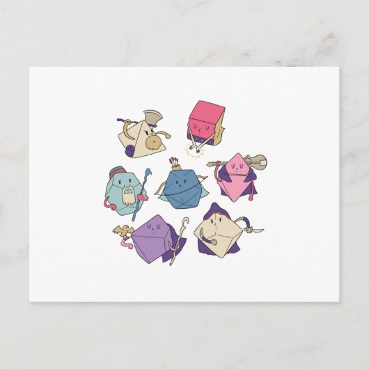 Dice-tekens Briefkaart (Voorkant)