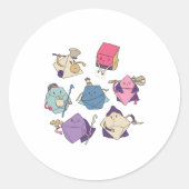 Dice-tekens Ronde Sticker (Voorkant)