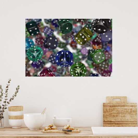 Dice Theme VII Poster (Keuken)