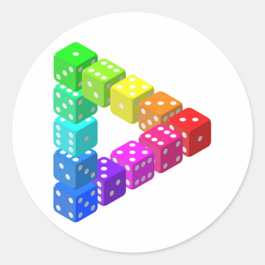 Dice Triangle Stickers (Voorkant)