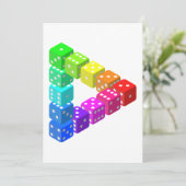 Dice Triangle Uitnodigingen (Staand voorkant)