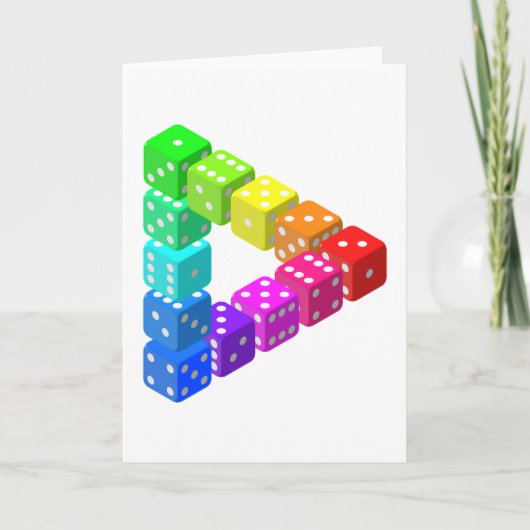 Dice Triangle Wenskaarten Kaart (Voorkant)